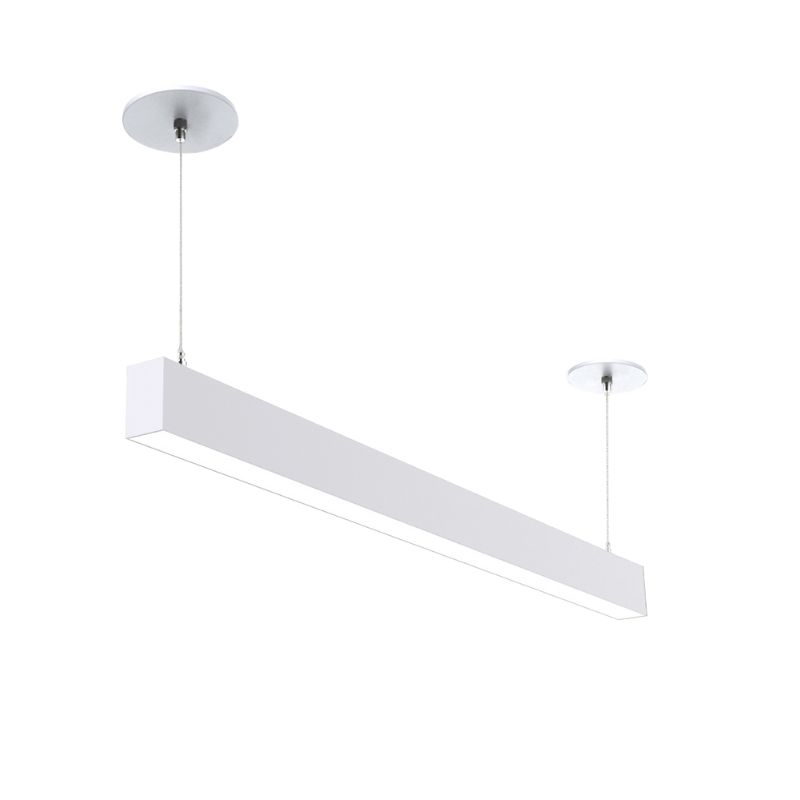 white slim architectural pendant light