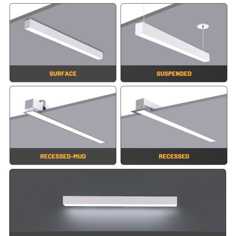 multi mounting for linear architectural light