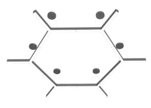 육각형 모듈형 직선 조명