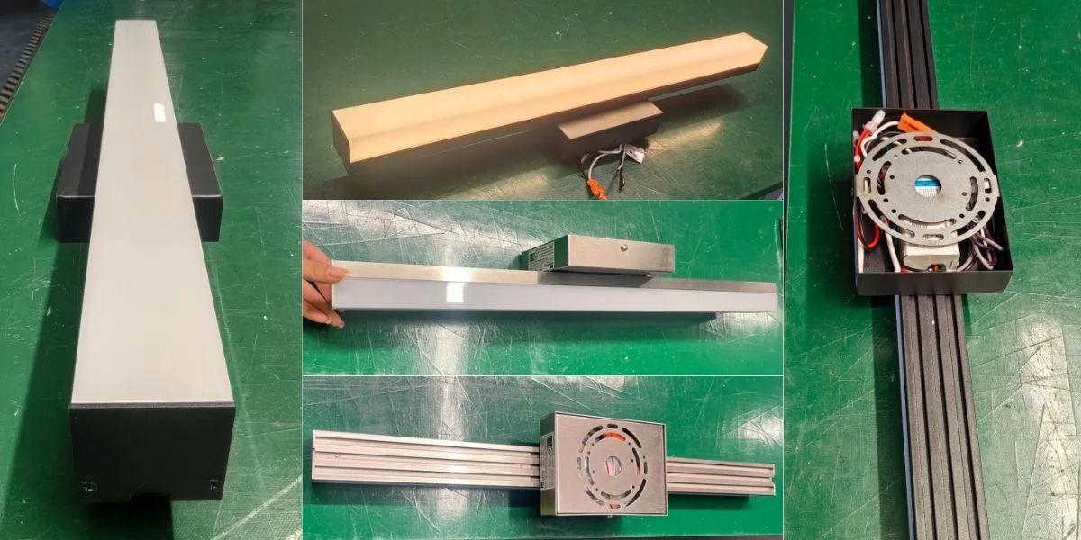 Foto real de luz de vaidade linear do fornecedor