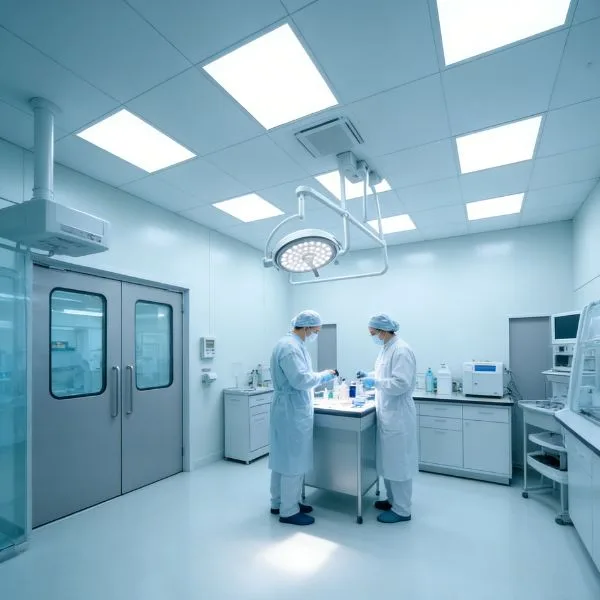 IP65-rated airtight cleanroom lighting for sterile surgical suites and medical labs.