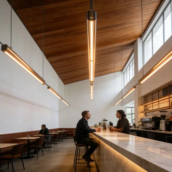 Minimalist trimless linear LED lighting installed in an art gallery for shadow-free wall washing and artwork illumination