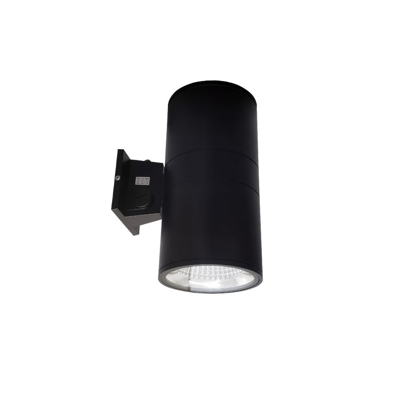 aplique de pared de cilindro negro