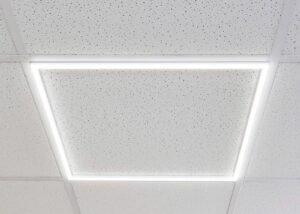 voorbeeld van rasterpaneelverlichting