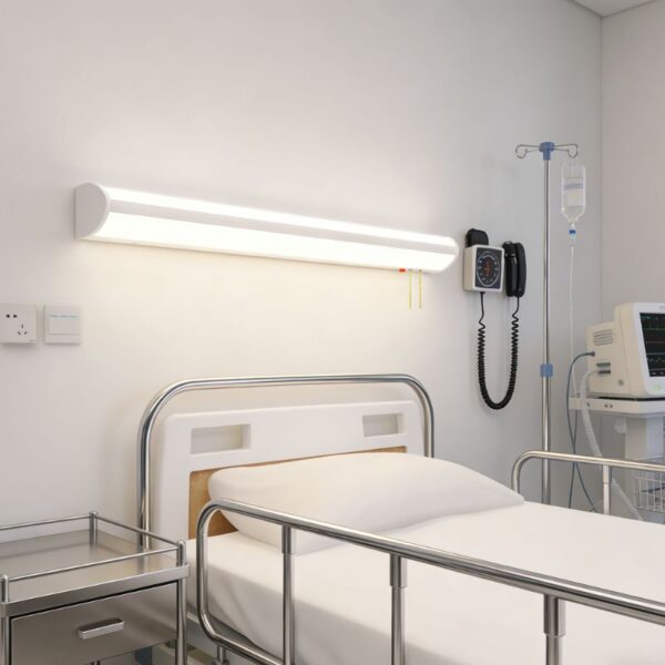 병원 침대 위 조명기구 적용