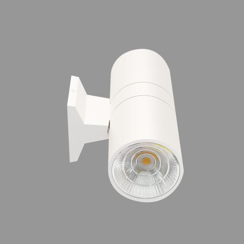 luz de pared exterior de cilindro blanco