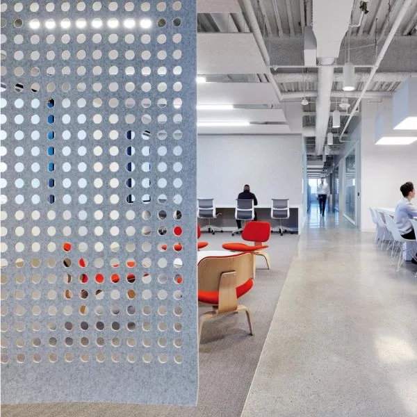 DLC Premium listed recessed troffer light for K-12 school office renovation.