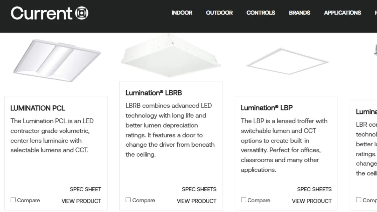 GE’s 2x2 and 2x4 LED edge‑lit panels