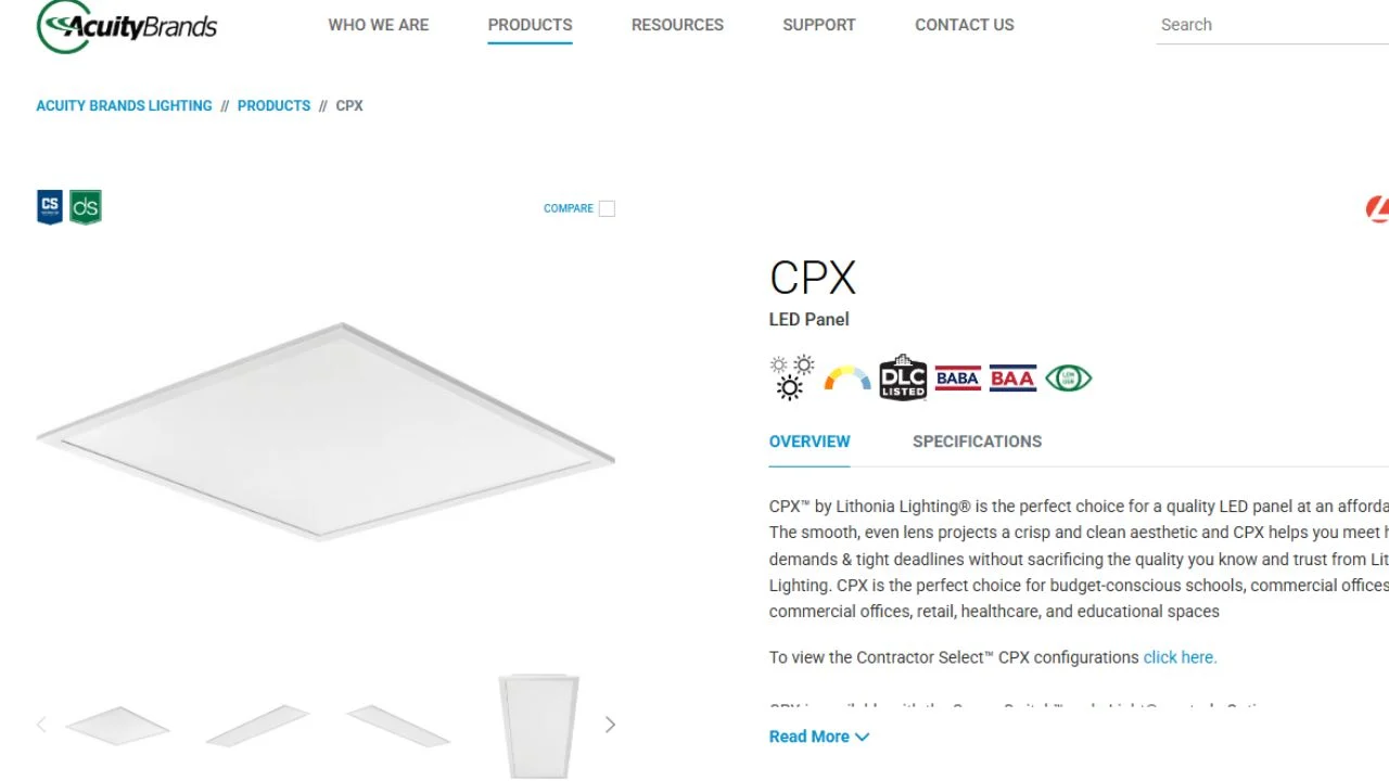 Lithonia CPX LED Flat Panel