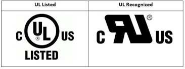 UL listed VS UL Recognize