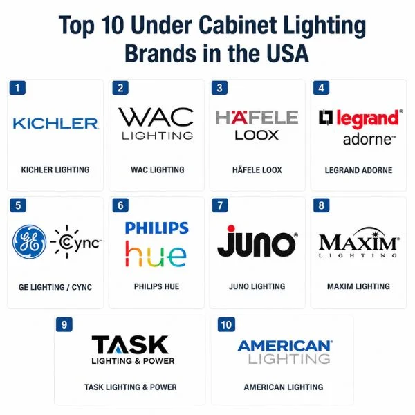 Top 10 Under Cabinet Lighting Brands in the USA