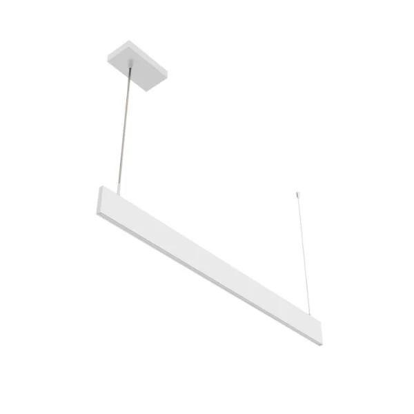 White linear pendant light with flat lens White linear pendant light with flat lens for modern office and architectural spaces