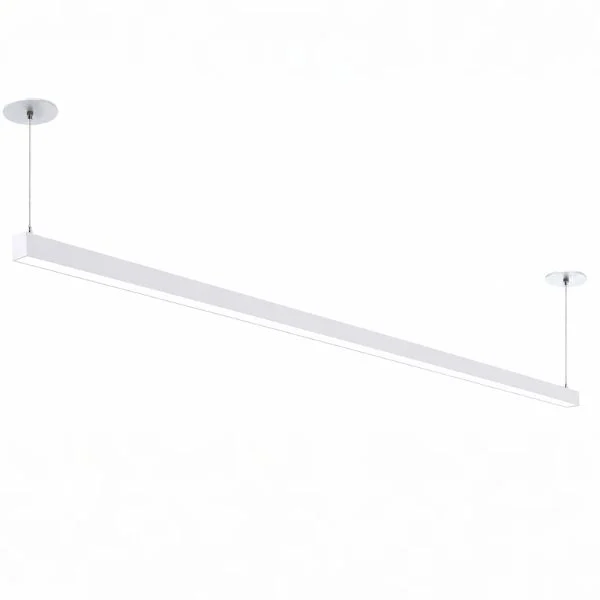811J SLOT 2 8 foot white LED suspended linear fixture