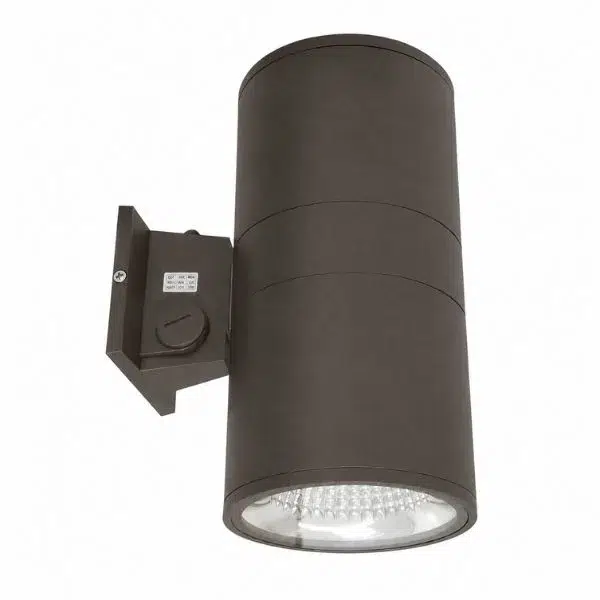 dark bronze brown exterior cylinder wall light