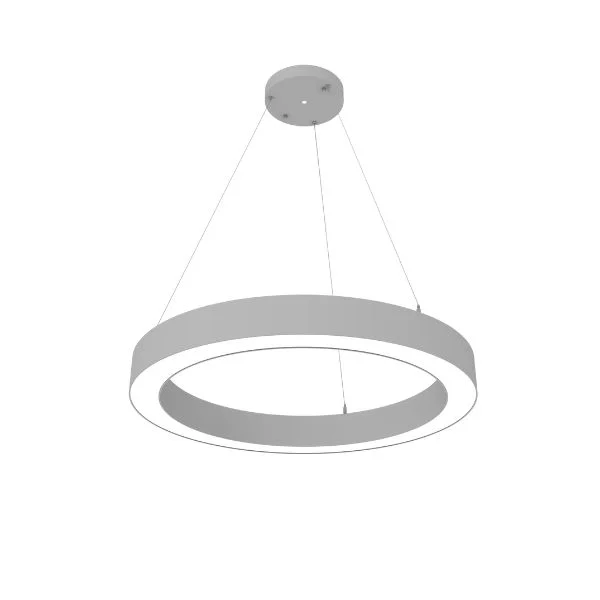 White architectural ring pendant lighting